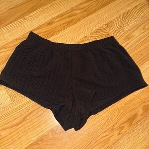 No Boundaries Black Textured Shorts